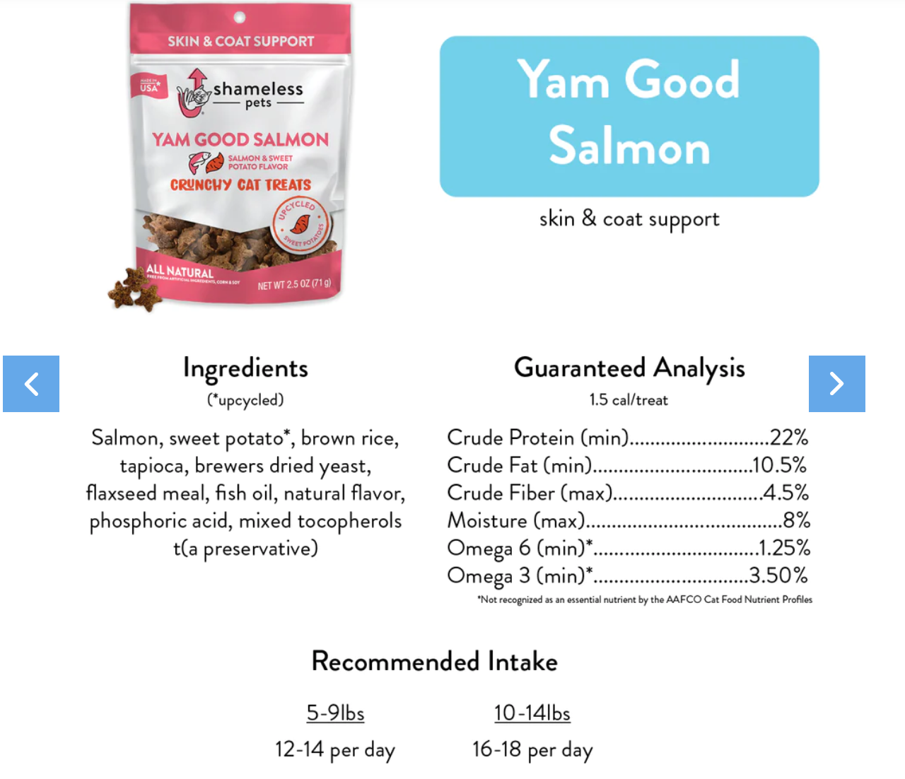 Yam Good Salmon Cat Treats 2.5oz