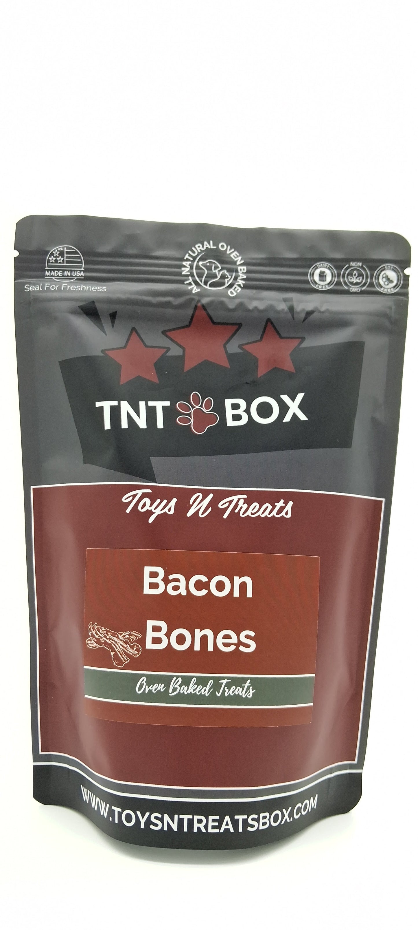 Bacon Bones Dog Treats - All Natural Oven Baked