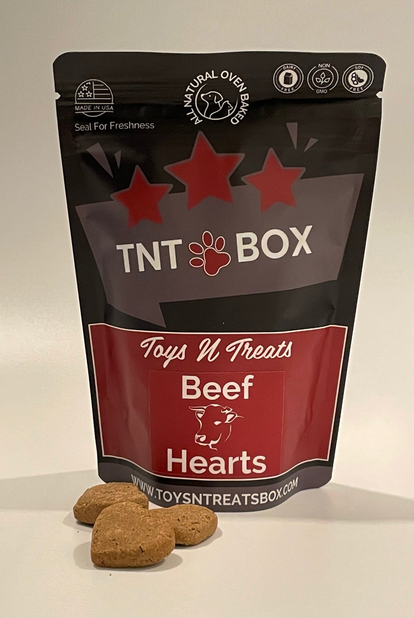 Digestive Health Beef Heart Dog Treats - All Natural Oven Baked